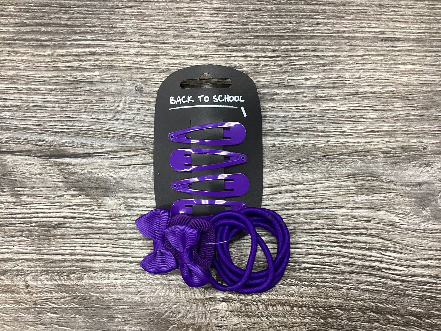 Purple Hair Bobbles and Clips