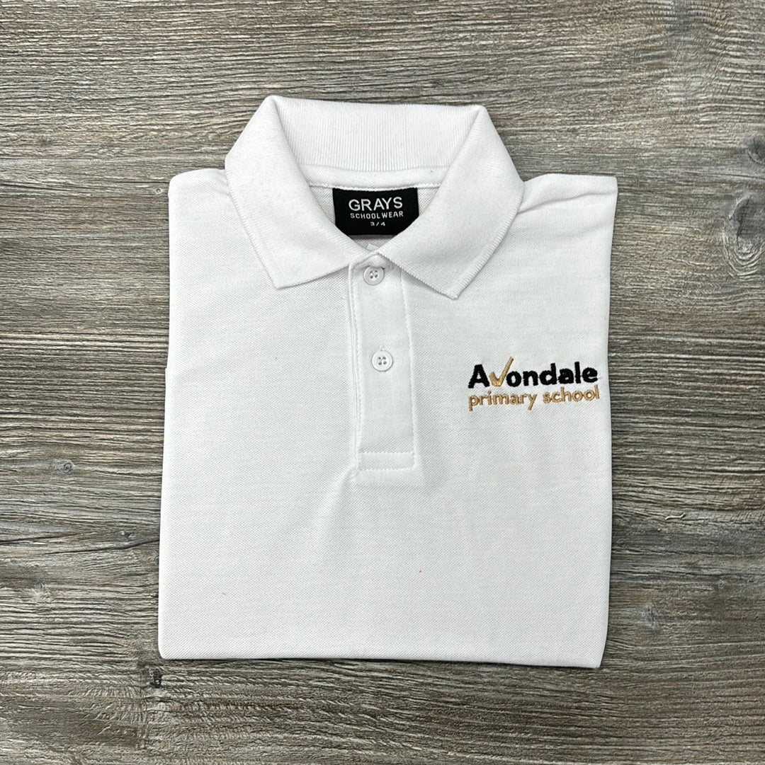 Avondale Primary School White Polo Shirt – Official School Uniform