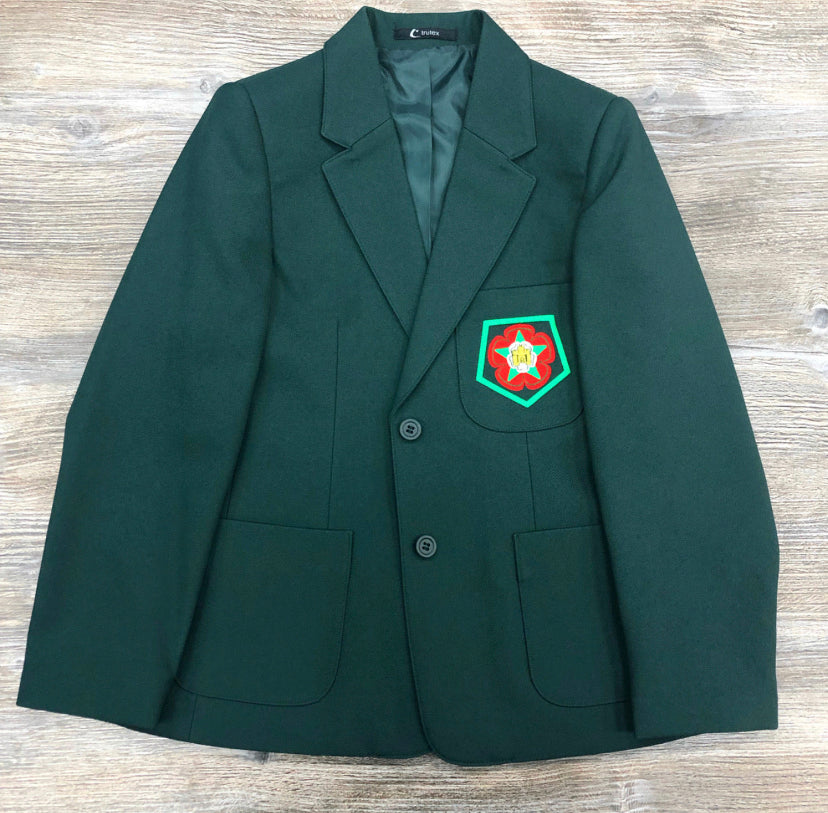 Ribblesdale High School Girls Green Blazer Grays Schoolwear