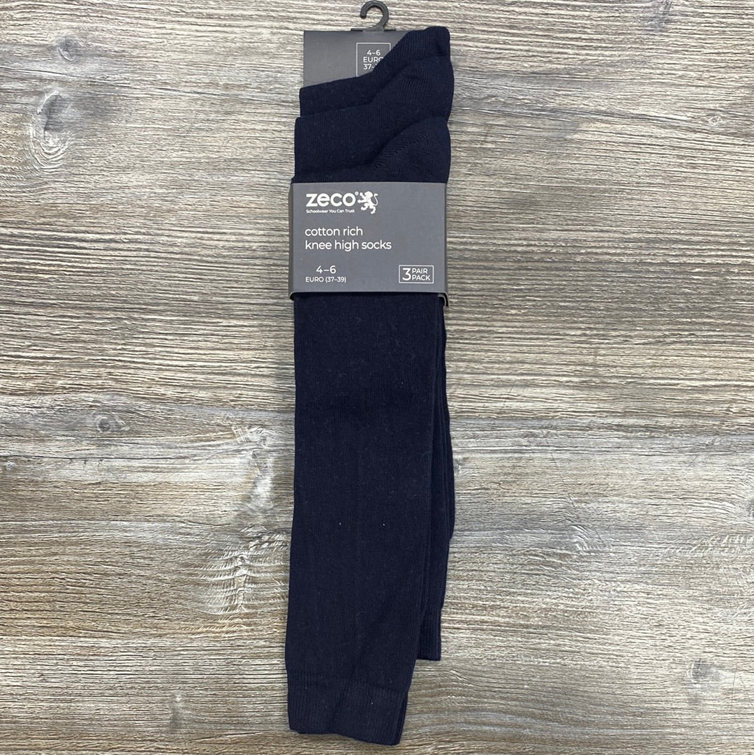 Navy Cotton Rich Knee High Socks