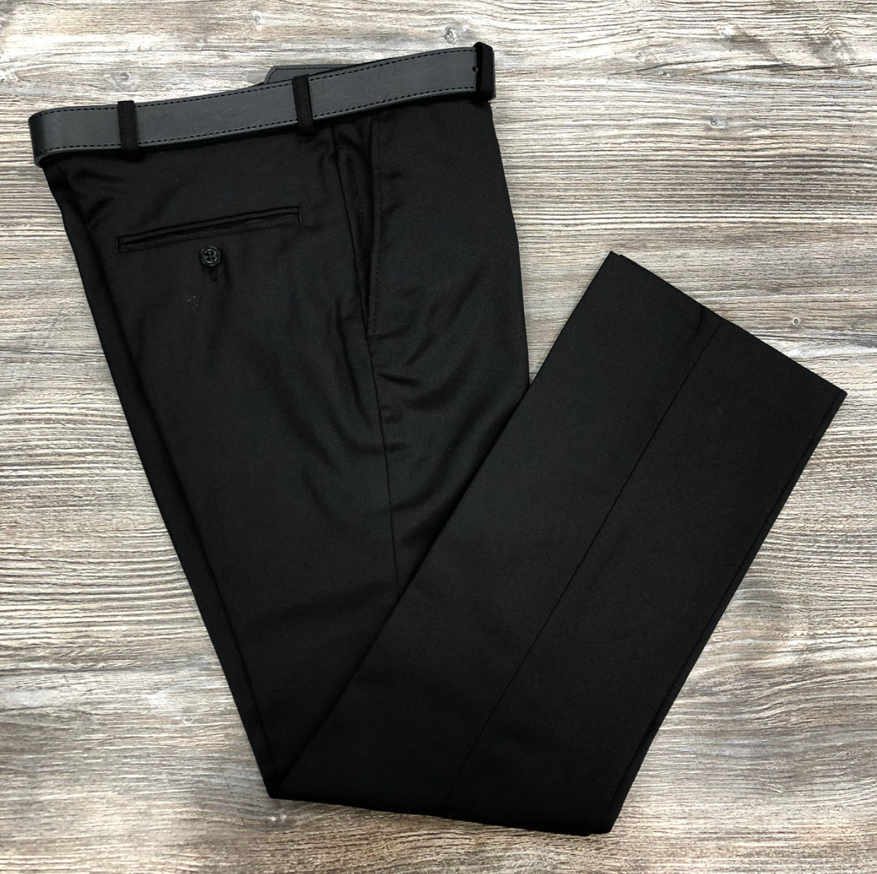 David Luke Black Slim Fit School Trousers