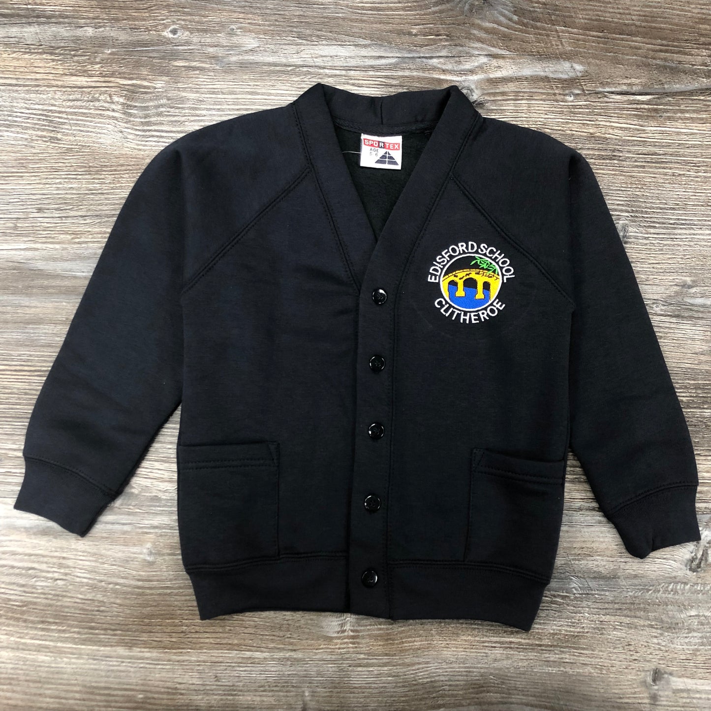 Edisford Navy Embroidered Cardigan