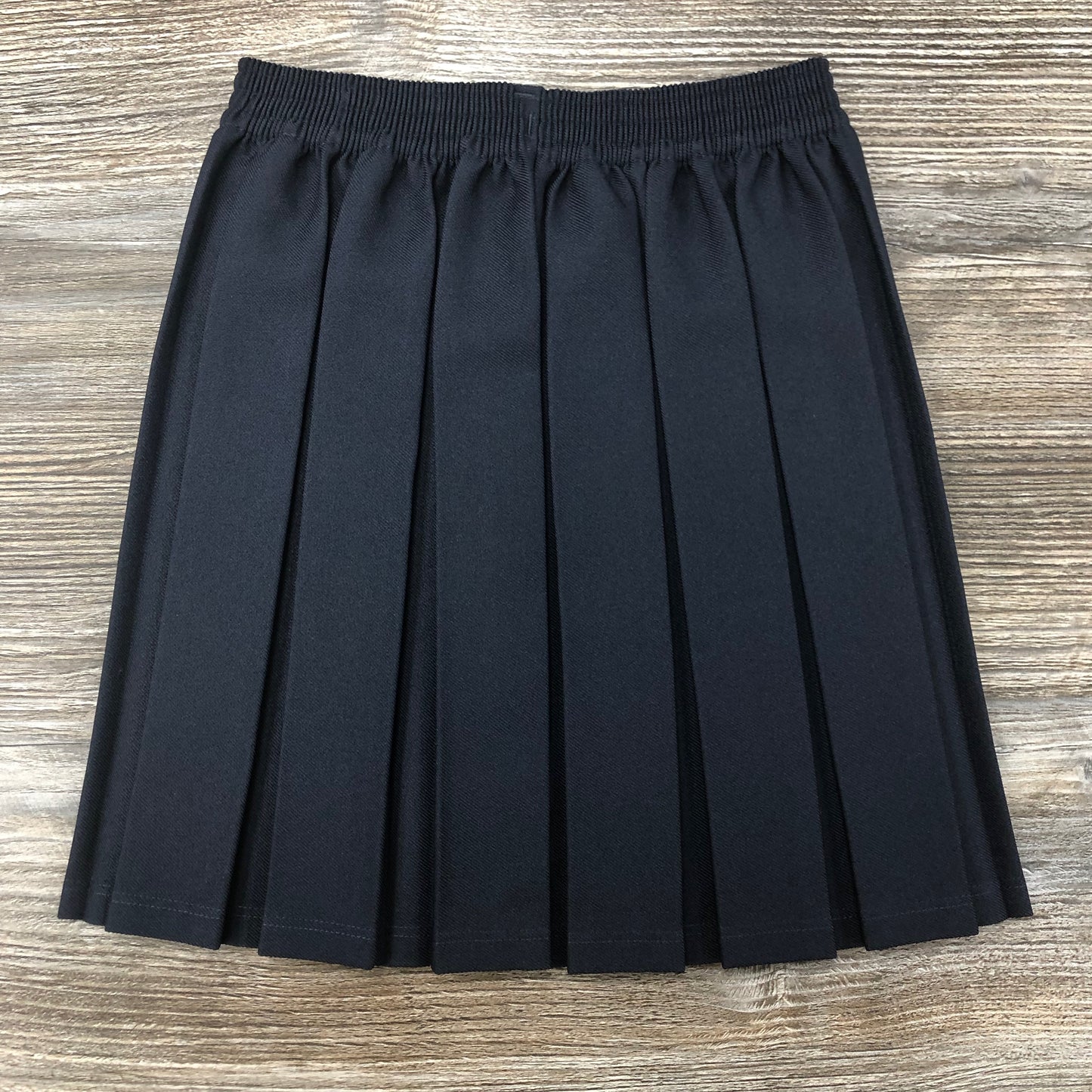 Navy Box Pleat Skirt