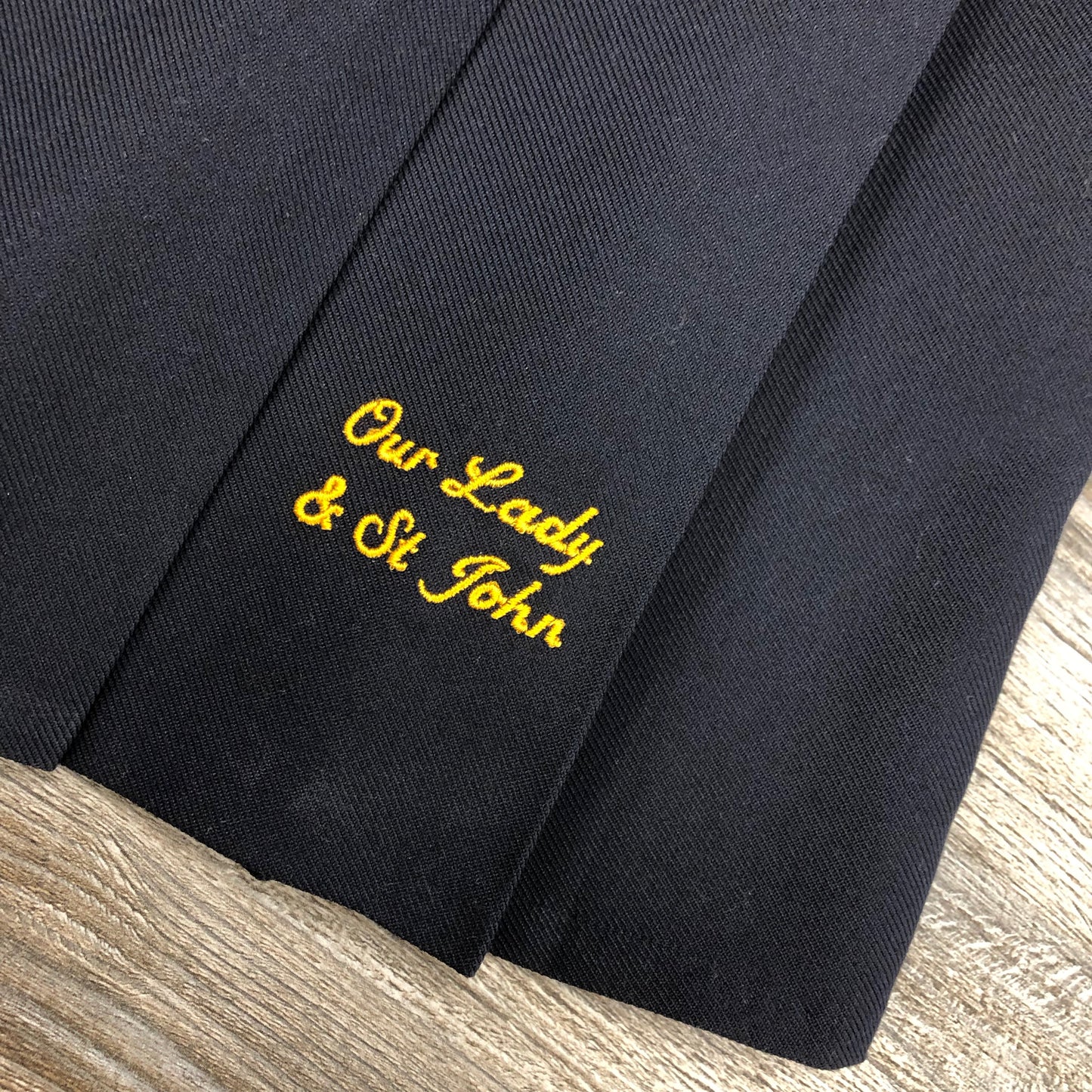 OLSJ Navy Stitch down Pleated School Skirt