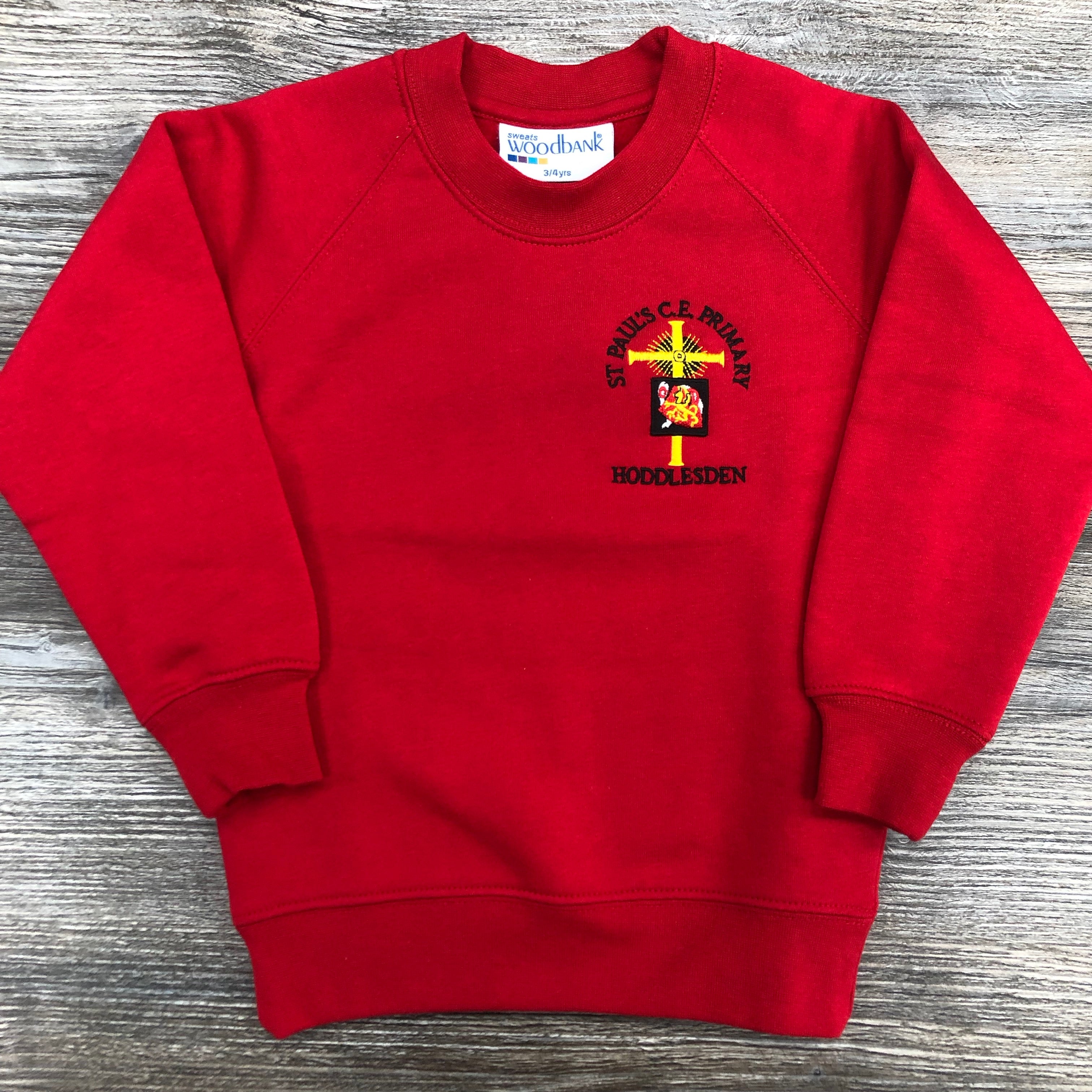 St Paul's Hoddlesden C of E Primary School Sweatshirt – Grays Schoolwear