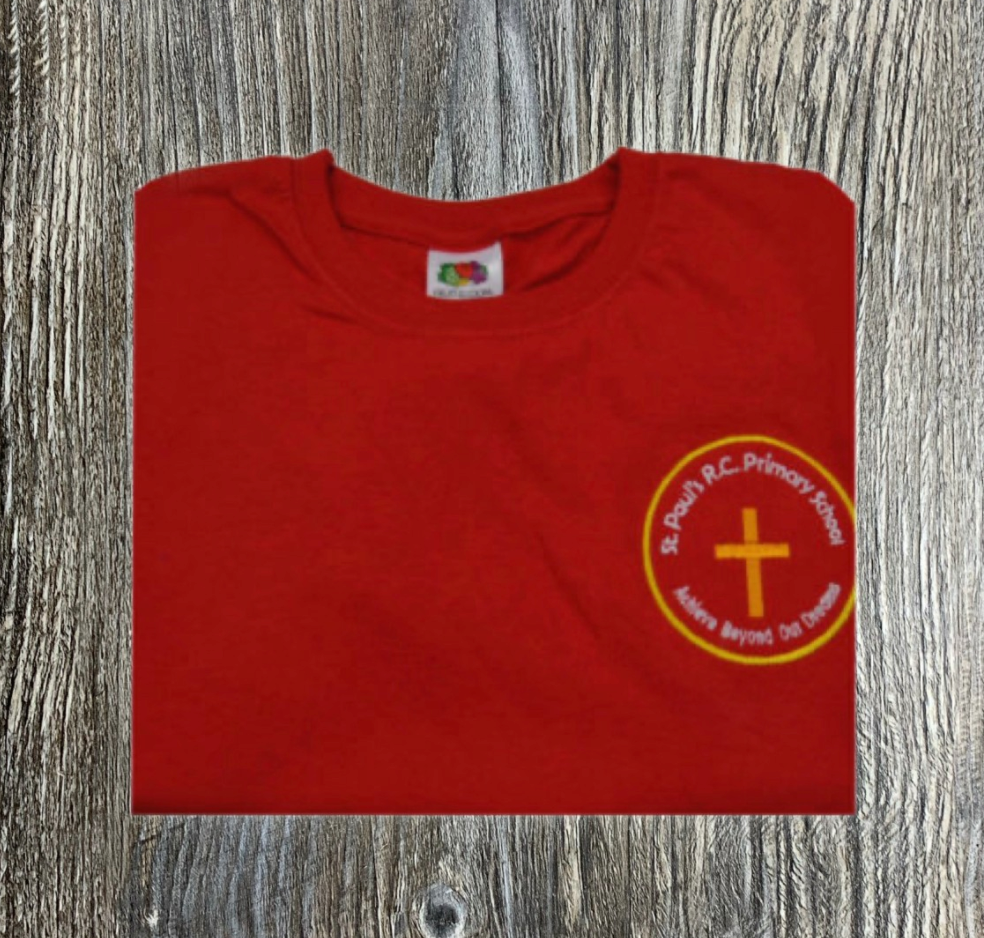 St Paul's RC Primary School, Feniscowles PE T-shirts