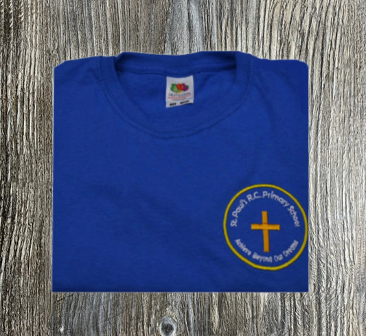 St Paul's RC Primary School, Feniscowles Royal PE T-shirts