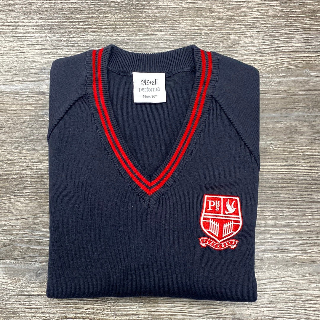 Pleckgate High School V-neck School Jumper