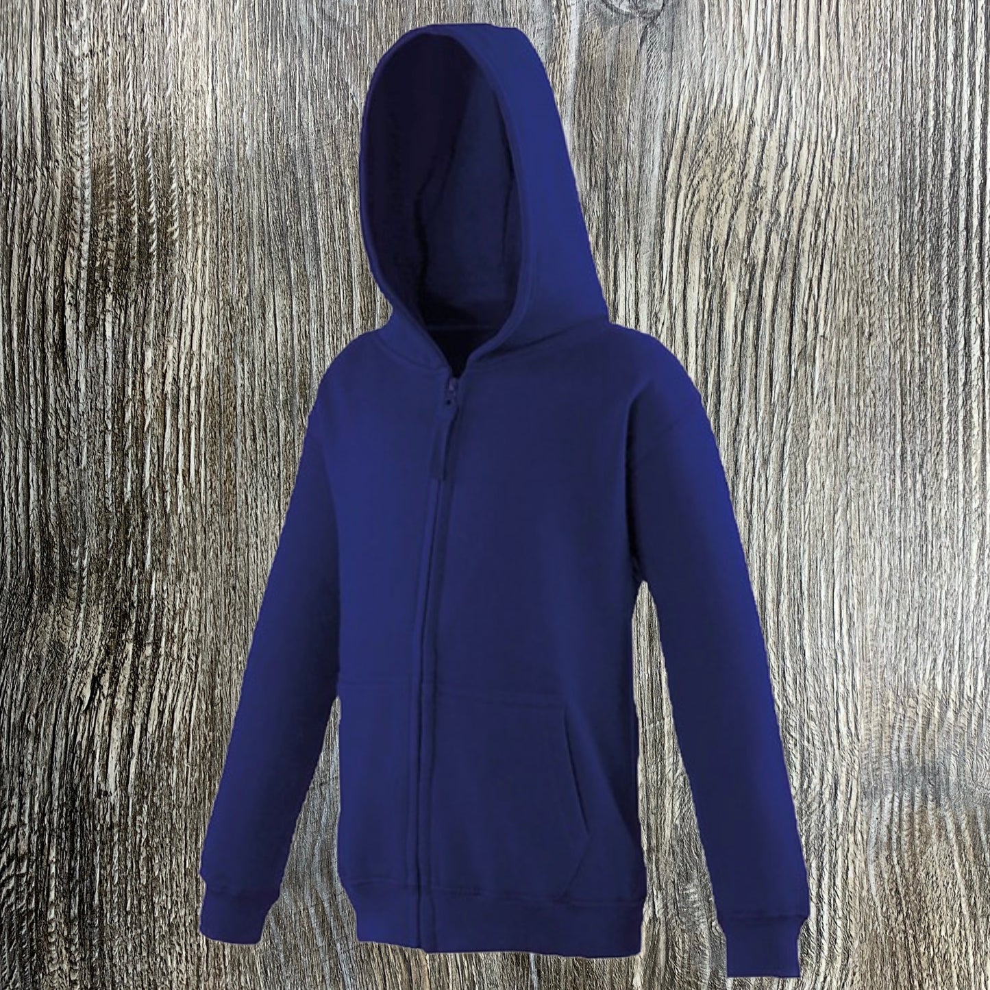Navy Plain Zip hoodie
