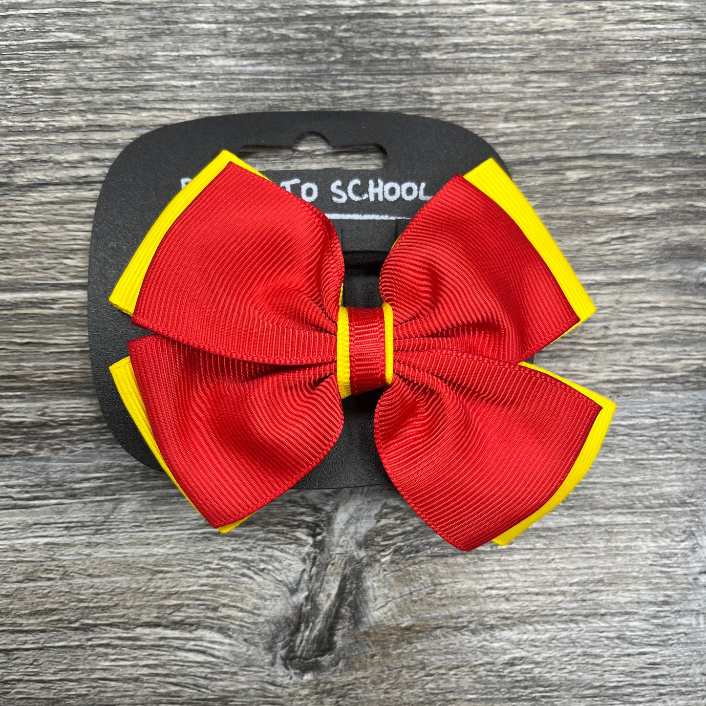 Dual School Colour Hair Bow Bobble