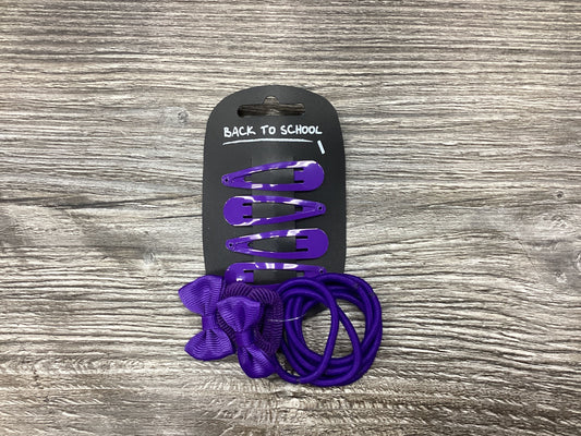 Purple Hair Bobbles and Clips