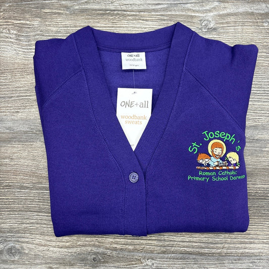 St Joseph’s RC Primary School Purple Sweat Cardigan