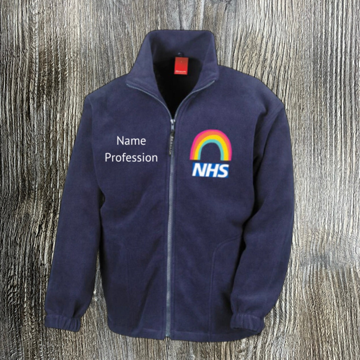 NHS Rainbow Navy Zip Fleece Jacket