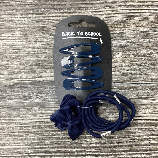 Navy Blue Hair Bobbles and Clips