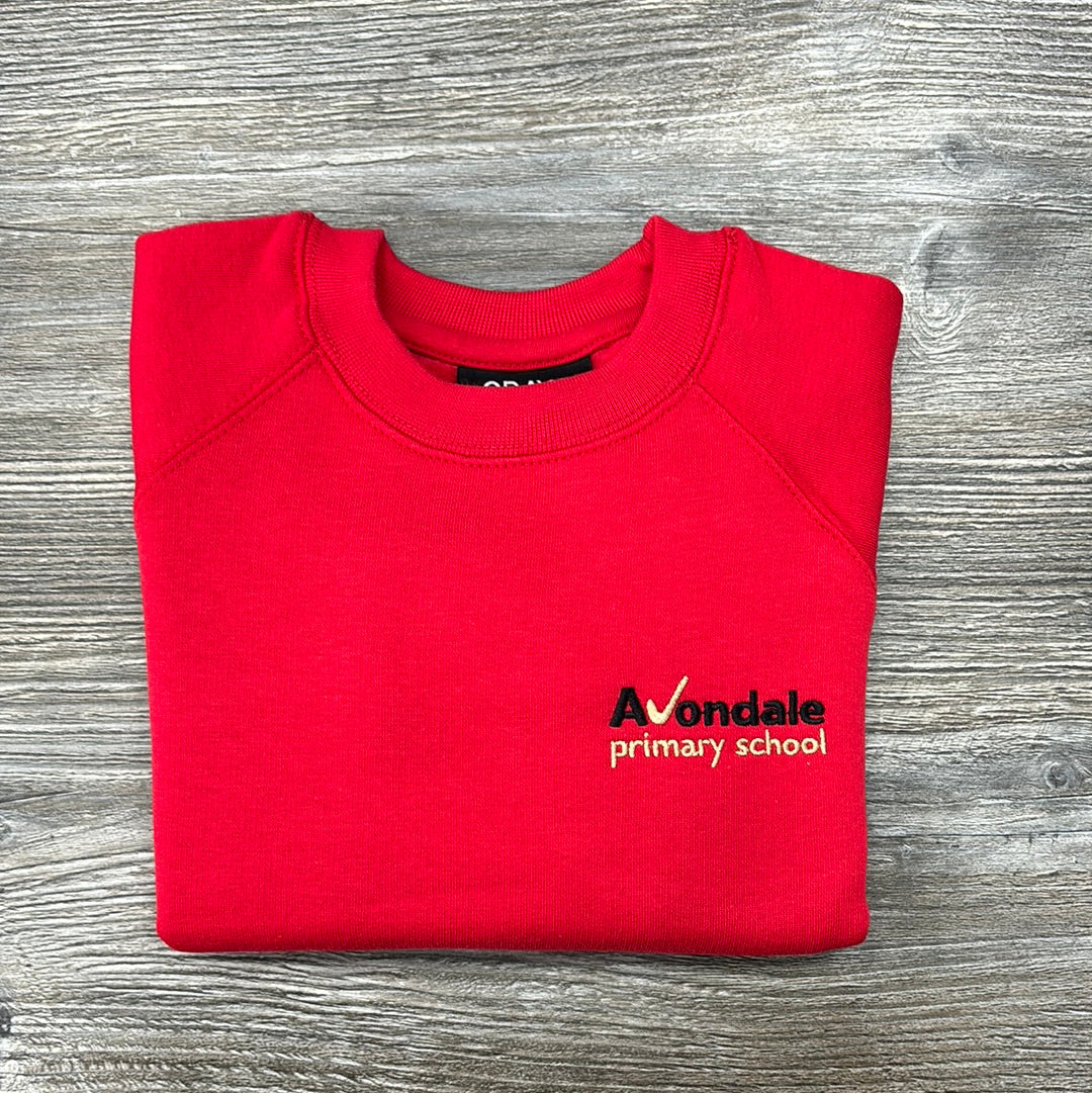 Avondale Primary School Red Sweatshirt – Official School Uniform