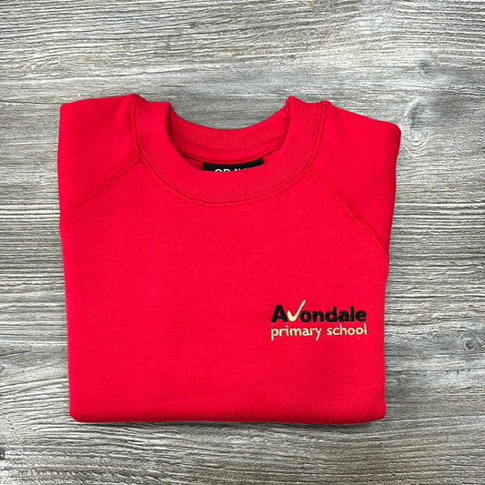 Avondale Primary School Red Sweatshirt – Official School Uniform