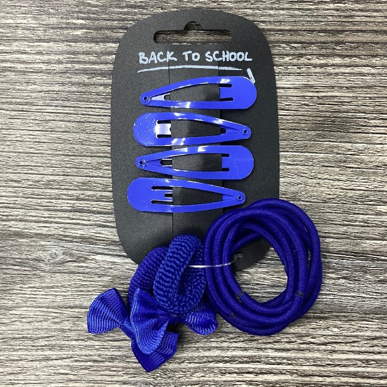 Royal Blue Hair Bobbles and Clips