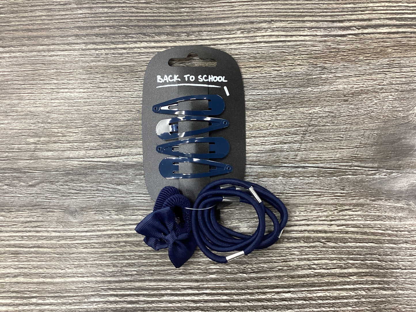 Navy Blue Hair Bobbles and Clips