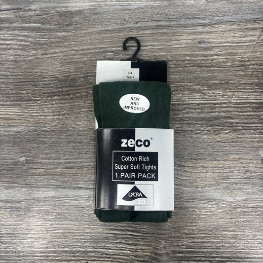 Bottle Green Single Pack Cotton Tights