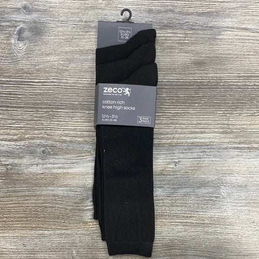 Black Cotton Rich Knee High Socks