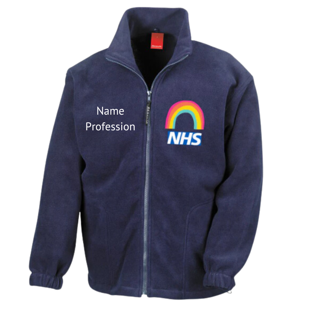 NHS Rainbow Navy Zip Fleece Jacket