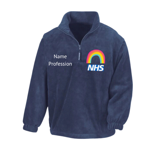 NHS Rainbow Navy 1/4 Zip Fleece Jacket