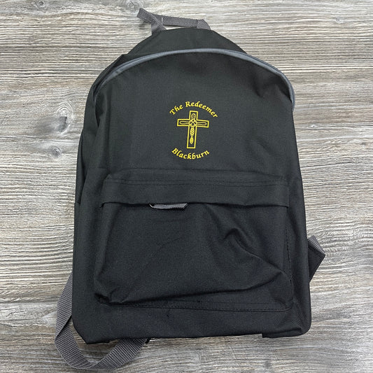 The Redeemer Primary School black rucksack. 