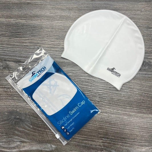 Plain White Swim Cap