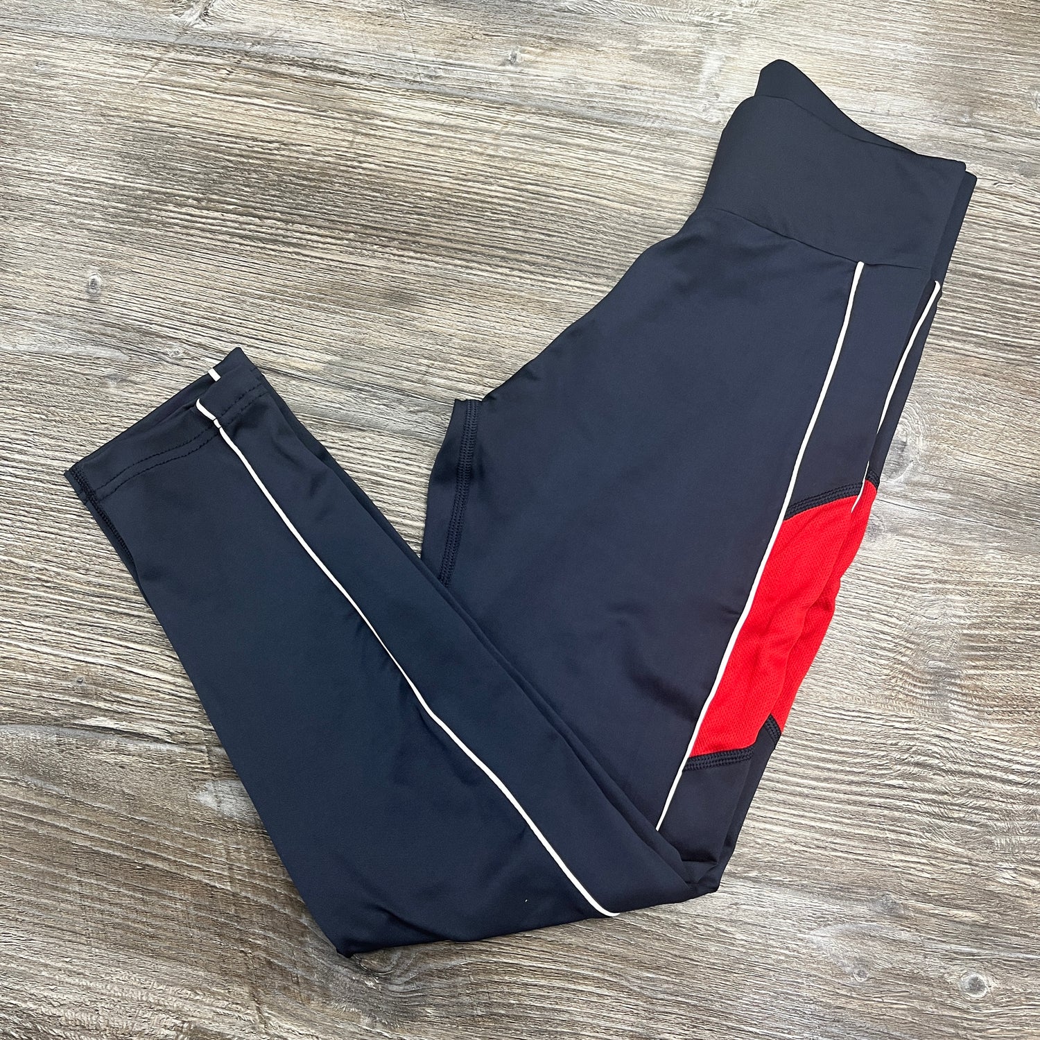 QEGS Navy and Red PE Leggings