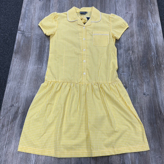 Yellow Gingham Check Summer Dresses