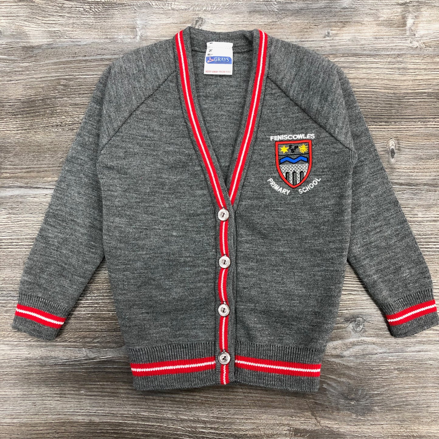 Feniscowles Primary School Grey Cardigan with Logo