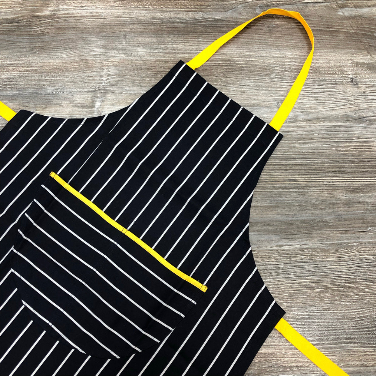St Wilfrid's C of E Academy Navy and White Striped Apron