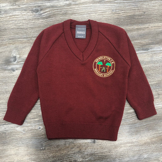 Grindleton Primary Maroon Jumper
