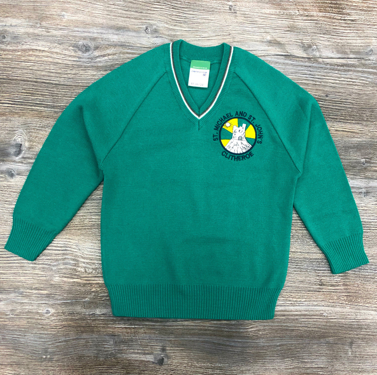 St Michael & St John's RC Primary School V-neck School Jumper – Grays ...
