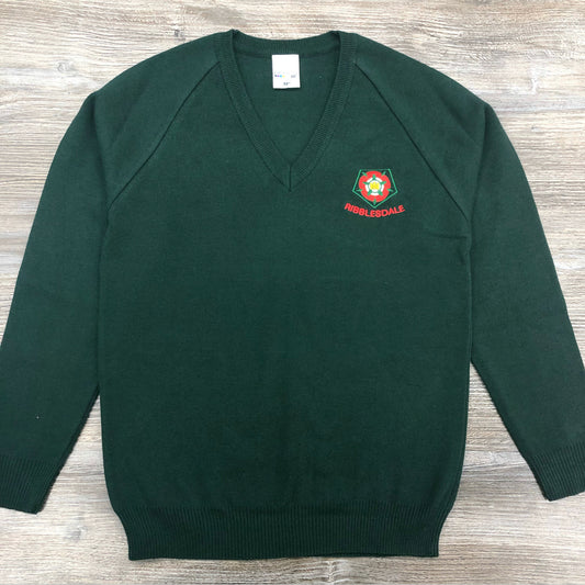 Ribblesdale High School Bottle V-neck School Jumper