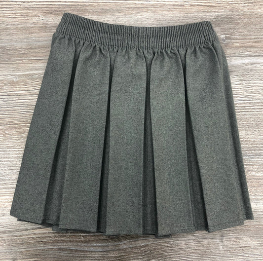 Grey Box pleat skirt with elasticated waist