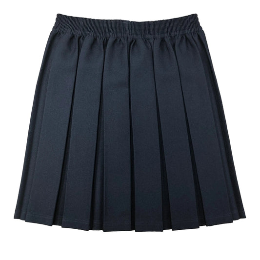Navy Box Pleat Skirt