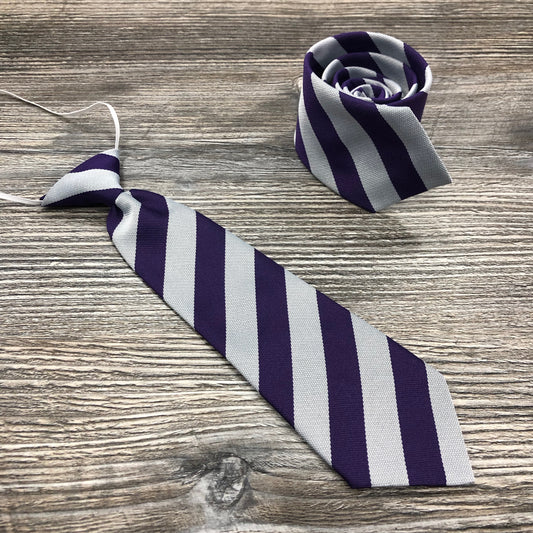 Purple and Silver Striped Ties