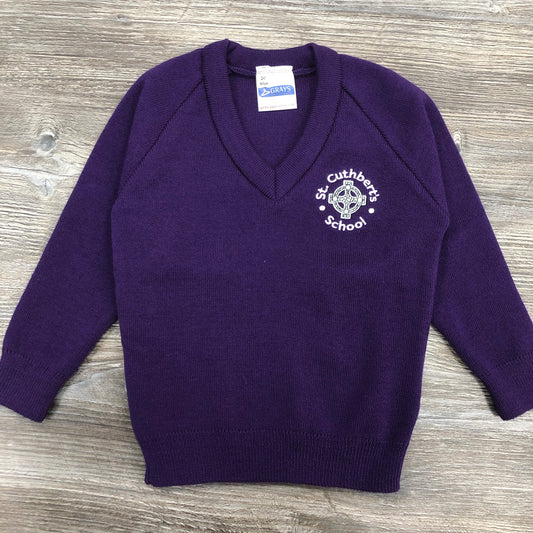 St Cuthbert's C of E Primary School V-neck School Jumper