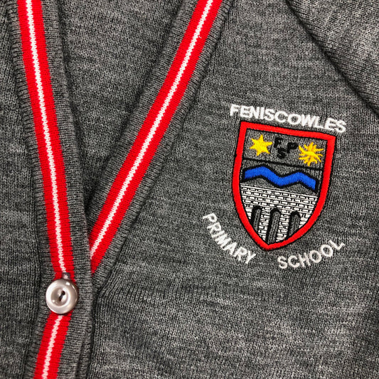 Feniscowles Grey embroidered cardigan