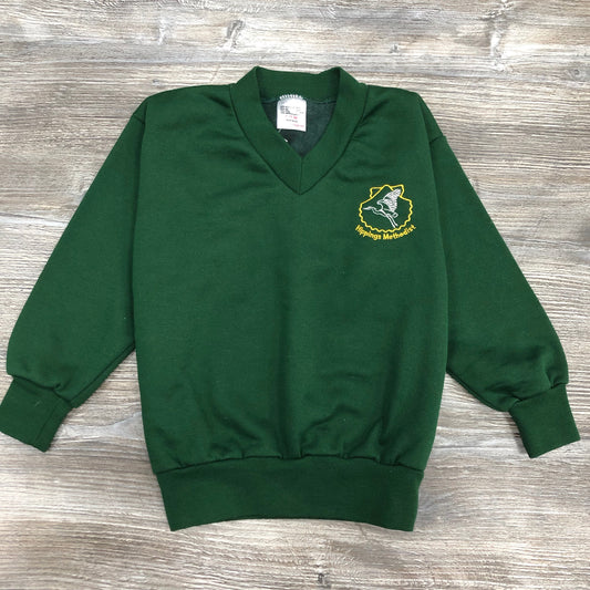 Hippings Bottle Green v-neck sweatshirt