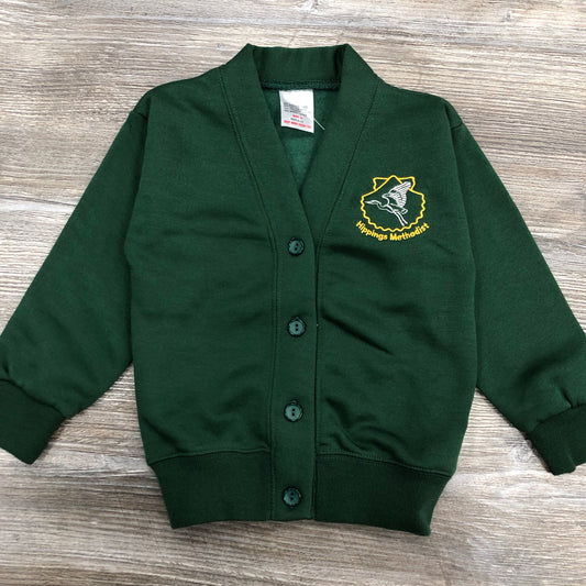 Hippings Methodist Primary School Bottle Green badged Cardigan
