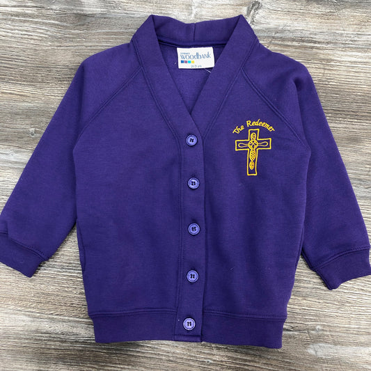 The Redeemer Primary School purple cardigan.
