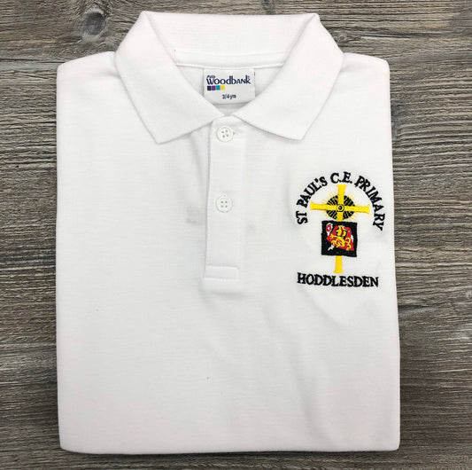 St Paul's Hoddlesden C of E Primary School White Polo