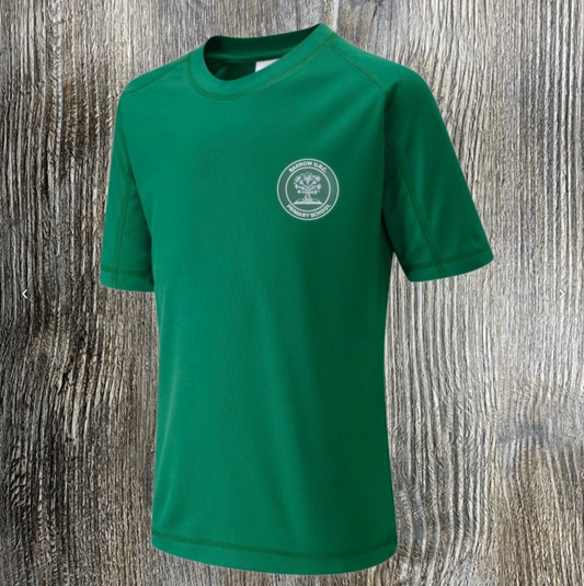 Barrow URC Primary School Green PE T Shirt