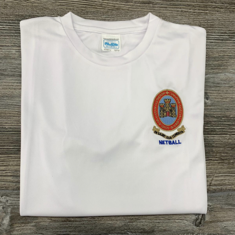 CRGS White Netball PE T-Shirt